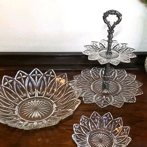 Vintage Federal Glass Flower Collection